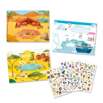   Djeco Satírozó képkészítés - Tájak - Savannah, desert, and North Pole: time for fun!
