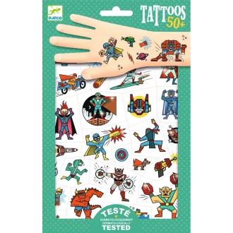   Djeco Tetováló matricák - Szupehősök - Heroes vs villains