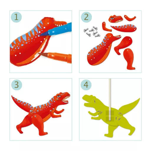 Djeco Kapcsos képkészítés - Dinszauruszok - Dinos