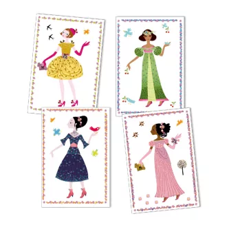   Djeco Papírbaba öltöztető - Nagyidők viseletei - Dresses through the seasons