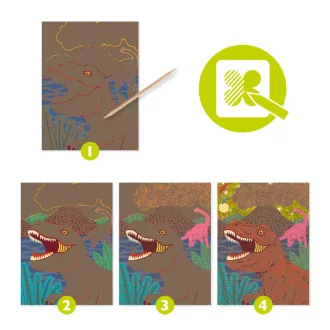 Djeco Karckép technika - Dinoszauruszok - Dinosaurs