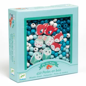   Djeco Fagyöngy készlet - Erdei állatkák - Wooden beads, small animals
