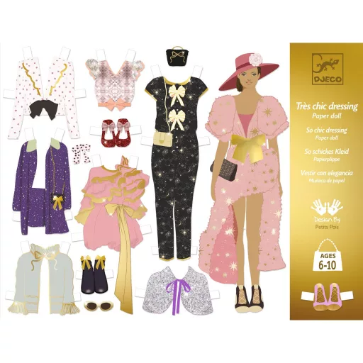 Djeco Papírbaba öltöztető - Elegáns gardrób - So chic wardrobe