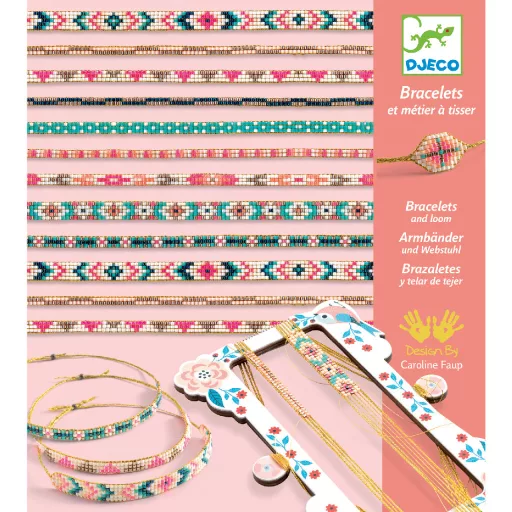 Djeco Ékszerkészítő készlet - Karkötők gyöngyszövéssel - Tiny beads
