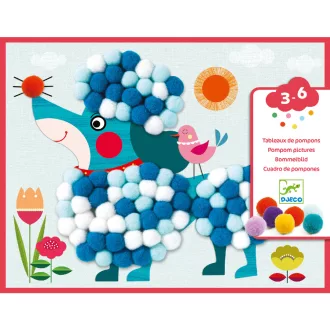   Djeco Pompom-kép készítés - Simogatni való kutyák - Dogs to stroke