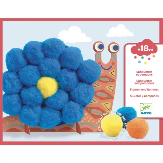   Djeco Pompom-kép készítés - Óriáspompomos állatok - Fluffy animals