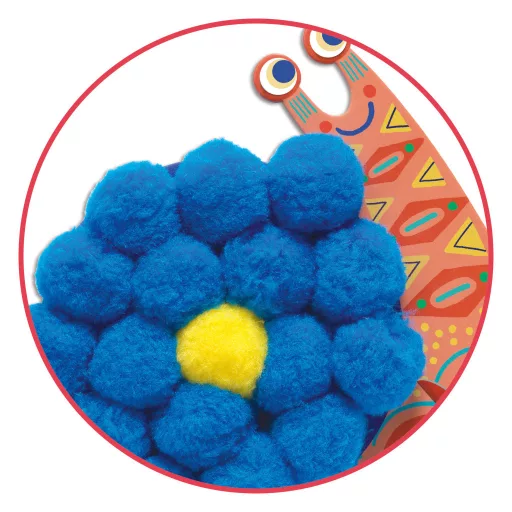 Djeco Pompom-kép készítés - Óriáspompomos állatok - Fluffy animals