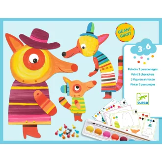   Djeco Művészeti műhely, festés - A róka család, bábok - The fox family