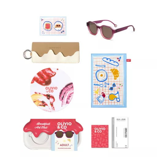 Olivio & Co polarizált felnőtt napszemüveg creative - Raspberry