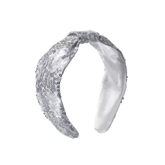 Rockahula Kids hajpánt - Silver Sequin Knotted