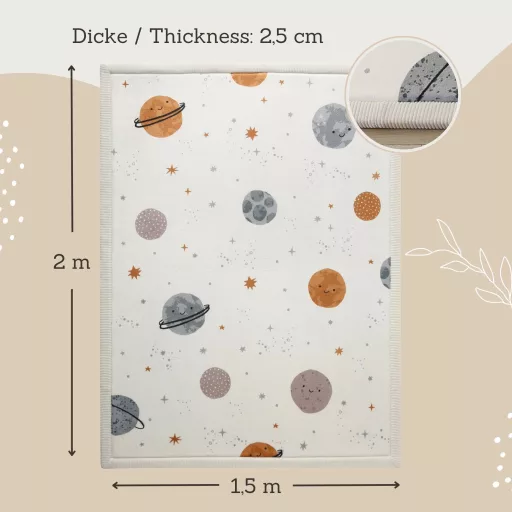 Hakuna matte memóriahabos puha gyerekszőnyeg 150x200 cm - Bolygók