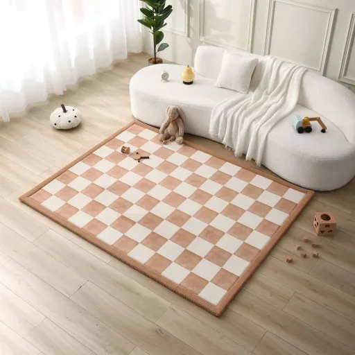 Hakuna matte memóriahabos puha gyerekszőnyeg 150x200 cm - Négyzetek