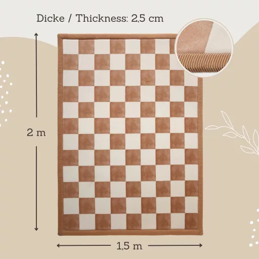 Hakuna matte memóriahabos puha gyerekszőnyeg 150x200 cm - Négyzetek