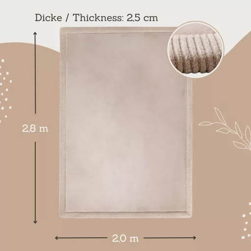 Hakuna matte memóriahabos puha gyerekszőnyeg 200x280 cm - Bézs