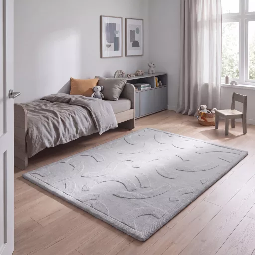 Hakuna matte memóriahabos puha gyerekszőnyeg 150x200 cm - Gentle Arcs Szürke