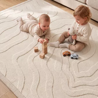  Hakuna matte memóriahabos puha gyerekszőnyeg 150x200 cm - Ground Flow Bézs