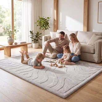   Hakuna matte memóriahabos puha gyerekszőnyeg 150x200 cm - Ground Flow Szürke