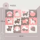 Hakuna matte puzzle játszószőnyeg 120x90 cm - Farm