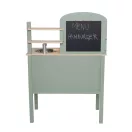 Fa játékkonyha kiegészítőkkel és kréta táblával, olivazöld Jabadabado