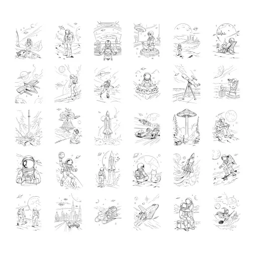 Kidywolf mintafüzet K-Draw Pad rajztáblához - Galaxis - Galaxy
