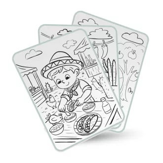   Kidywolf átvilágítós rajztábla 30 mintával - Finomságok - Kidydraw Pad 6 Food
