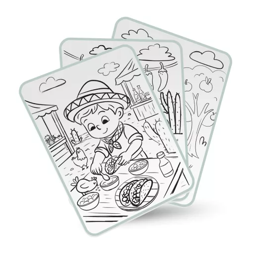 Kidywolf átvilágítós rajztábla 30 mintával - Finomságok - Kidydraw Pad 6 Food