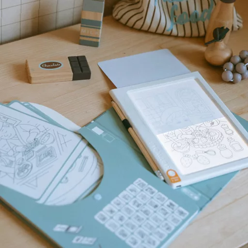 Kidywolf átvilágítós rajztábla 30 mintával - Finomságok - Kidydraw Pad 6 Food