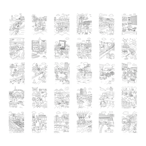 Kidywolf mintafüzet Kidydraw Pad 6 rajztáblához - Hétköznapi hősök - Everyday Heroes