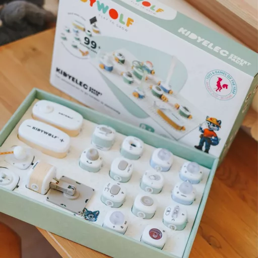 Kidywolf áramkör építő készlet - Haladó szett 18 elemmel - Kidyelec Expert