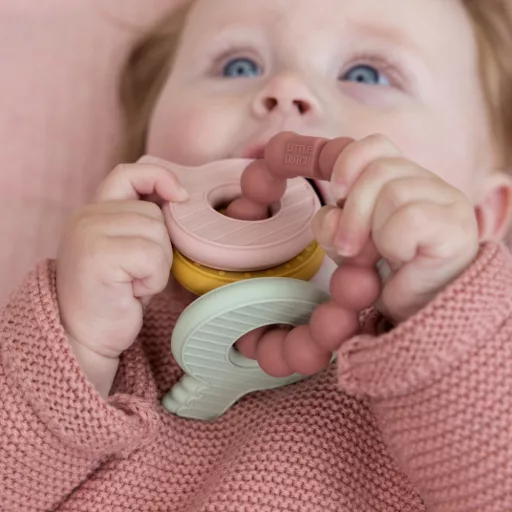 Little Dutch szilikon rágóka kulcsok pink