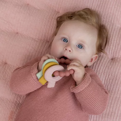 Little Dutch szilikon rágóka kulcsok pink