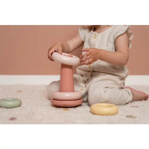 Little Dutch műanyag montessori torony - pink
