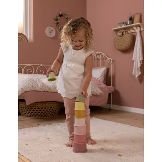 Little Dutch poharas toronyépítő - pink