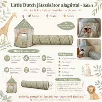 Little Dutch játszósátor alagúttal - Safari