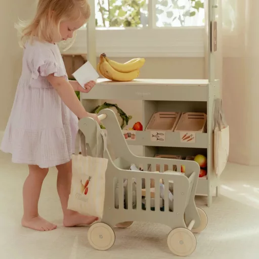 Little Dutch bevásárlókocsi termékekkel