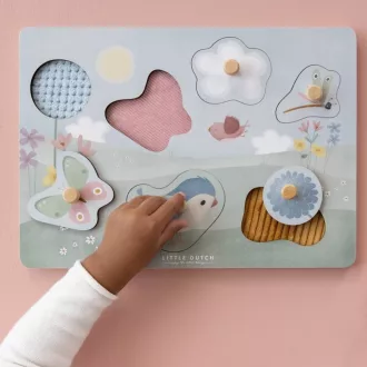 Little Dutch tapintós puzzle virágok&pillangók
