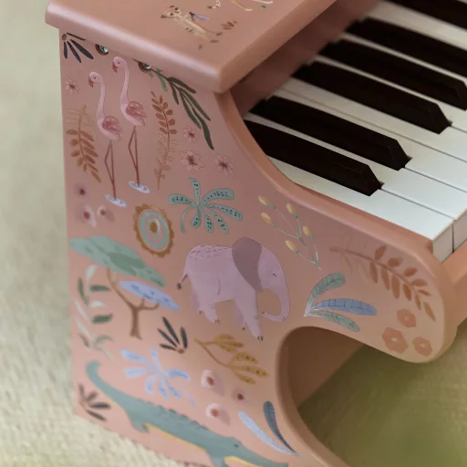 Little Dutch elektronikus zongora pink - Safari Friends