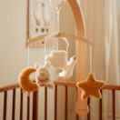 Little Dutch zenélő körforgó natúr fa vázzal - Newborn Naturals