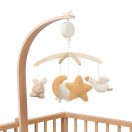 Little Dutch zenélő körforgó natúr fa vázzal - Newborn Naturals