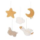 Little Dutch zenélő körforgó natúr fa vázzal - Newborn Naturals