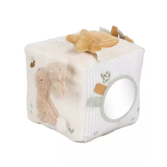   Little Dutch készségfejlesztő plüss kocka - Newborn Naturals