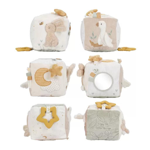 Little Dutch készségfejlesztő plüss kocka - Newborn Naturals