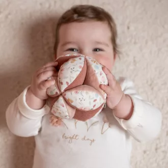   Little Dutch készségfejlesztő plüss labda - virágok&pillangók