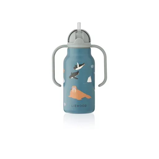 Liewood Kimmie szívószálas itatókulacs 250 ml - Arctic Sea