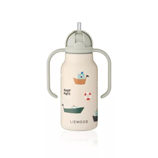Liewood Kimmie szívószálas itatókulacs 250 ml - Sailing