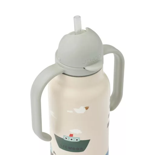 Liewood Kimmie szívószálas itatókulacs 250 ml - Sailing
