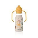 Liewood Kimmie szívószálas itatókulacs 250 ml - Around the world