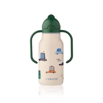 Liewood Kimmie szívószálas itatókulacs 250 ml - Cars