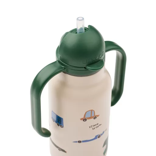 Liewood Kimmie szívószálas itatókulacs 250 ml - Cars
