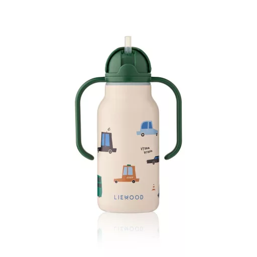 Liewood Kimmie szívószálas itatókulacs 250 ml - Cars
